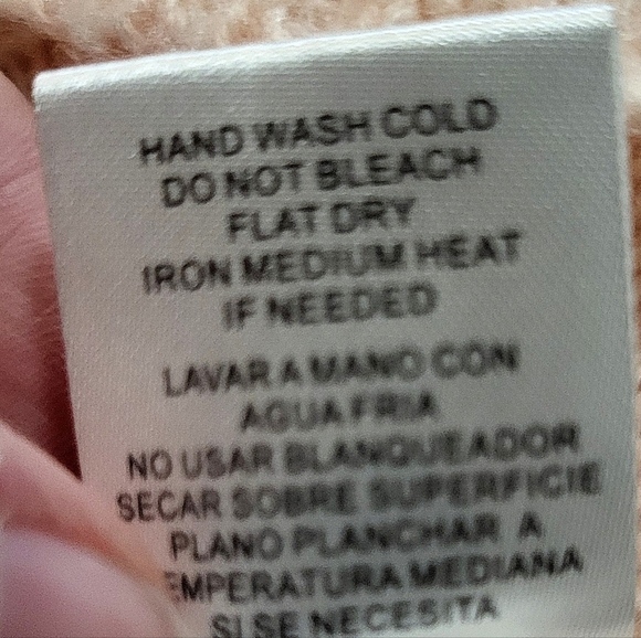 Joseph A - Peach, Cowl Neck, Cable Knit Sweater with Loose Fit Waist - Size S - Picture 6 of 6